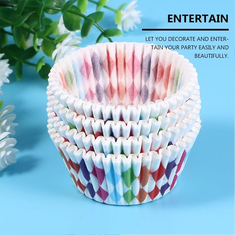 Colorful Disposable Muffin Cups 200 Pcs Food Grade Baking Liners Standard Size - Image 4